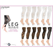 Ladies Opaque Footless Open Work Tights