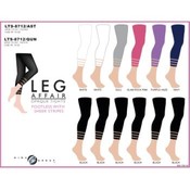 Ladies "Queen Sized" Opaque Footless Tights-Stripe