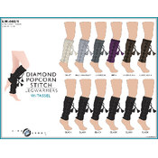 Diamond Popcorn Stitch Leg Warmer With Tassel