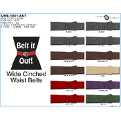 Ladies Wide Cinched Waist Belts