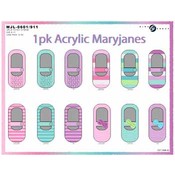 Ladies 1 Pk Acrylic Mary Janes