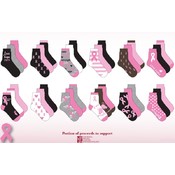 National Breast Cancer 3 Pack Novelty Socks