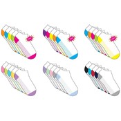 Ladies 5 Pack Fashion/Dots No Show Socks