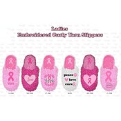 National Breast Cancer Women's Curly Yarn Slipper