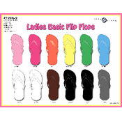 Ladies Basic Solid Flip Flops