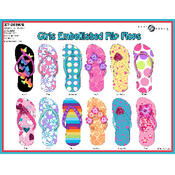 Girls Embellished Flip Flops