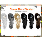 Ladies Skinny Thong Sandal With Large Seashell