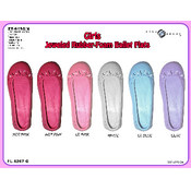 Girl's Jeweled Rubber Foam Ballet Flats