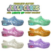Toddler's Glitter Jelly Clog W/ Heel Light