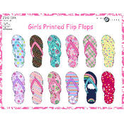 Girls Printed Flip Flops