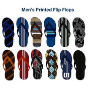 Mens Printed Flip Flops