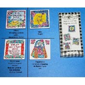 Set of 4 Ceramic Inspirational Magnets