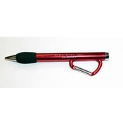 Imprinted Red Metal Carabineer Pen