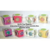Assorted 4-Pack Bottle Cap Magnets - Mag008