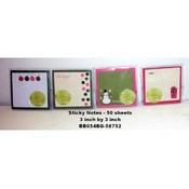 Assorted 3 Inch by 3 Inch Sticky Notes (50 Sheets)