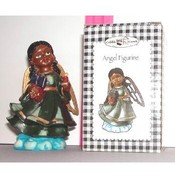 African American Polyresin Angel Figurine