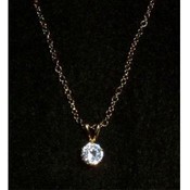 Gold Tone Necklace with CZ costume diamond stone