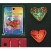 Super Bright Flashing LED Heart Magnetic Button