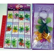 Assorted Colorful Dangling Chilis Keychains