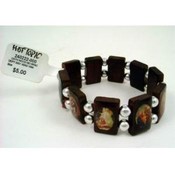 Religious Stretchable Wooden Bracelet