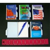 Imprinted Plastic Cover Note Pad with Retractable