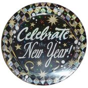 Pack of 8 "Celebrate the New Year" Paper Plates