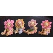4 Assorted Angel Children Figurines