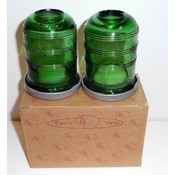 Set of 2 Glass Retro Tealight Candle Holders