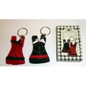 Set of 2 Scented Fabric Dress Keychains