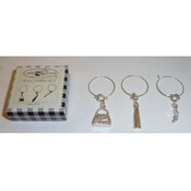Set of 3 Metal Tea Charms