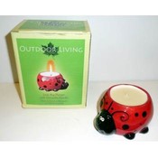 Ceramic Lady Bug Planter with Citronella Candle