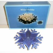 Winter Holiday Snowflake Ceramic Candy Bowl