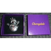 High Quality Silver Metal Snowman Brooch