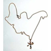 Gold Tone Necklace with Angel Pendant