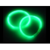 Awesome 8" GREEN Glo Bracelets.  2 PC. Set