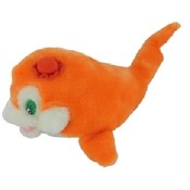 11" Orange Plush Whale