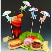 Beach Chair W/Umbrella Party Picks