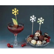 Snowflake (Metallic) Party Picks