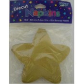 16 Ct. Gold/Silver -  Die Cut Beverage Napkins