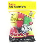 6pk Nylon Mesh Pot Scourers