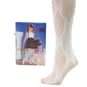 Girl's Stretch Lace Pantyhose