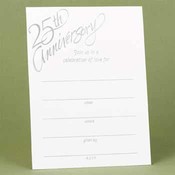25th Anniversary Celebration Invitations