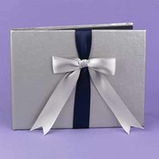 Navy & Silver Darling Duo Guest Book