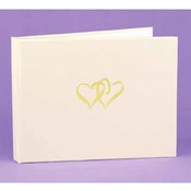 Ivory Linked Heart Guest Book