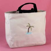 Stone Palm Tree Tote Bag