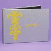 Silver & Yellow Vintage Bouquet Guest Book