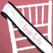 Black Grosgrain - Bride-to-Be Sash