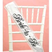 White Rhinestone - Bride-to-Be Sash