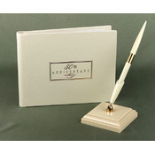 50th Anniversary Small Ivory Guest Book