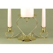  Brass - Triple Heart Candle Holders 